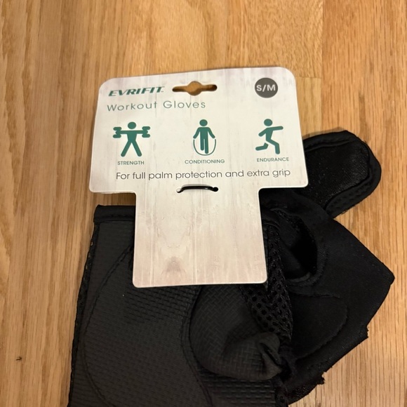 Evri Fit Half Finger Workout Gloves Sport Weight Lifting Exercise S/M NEW - Picture 3 of 5